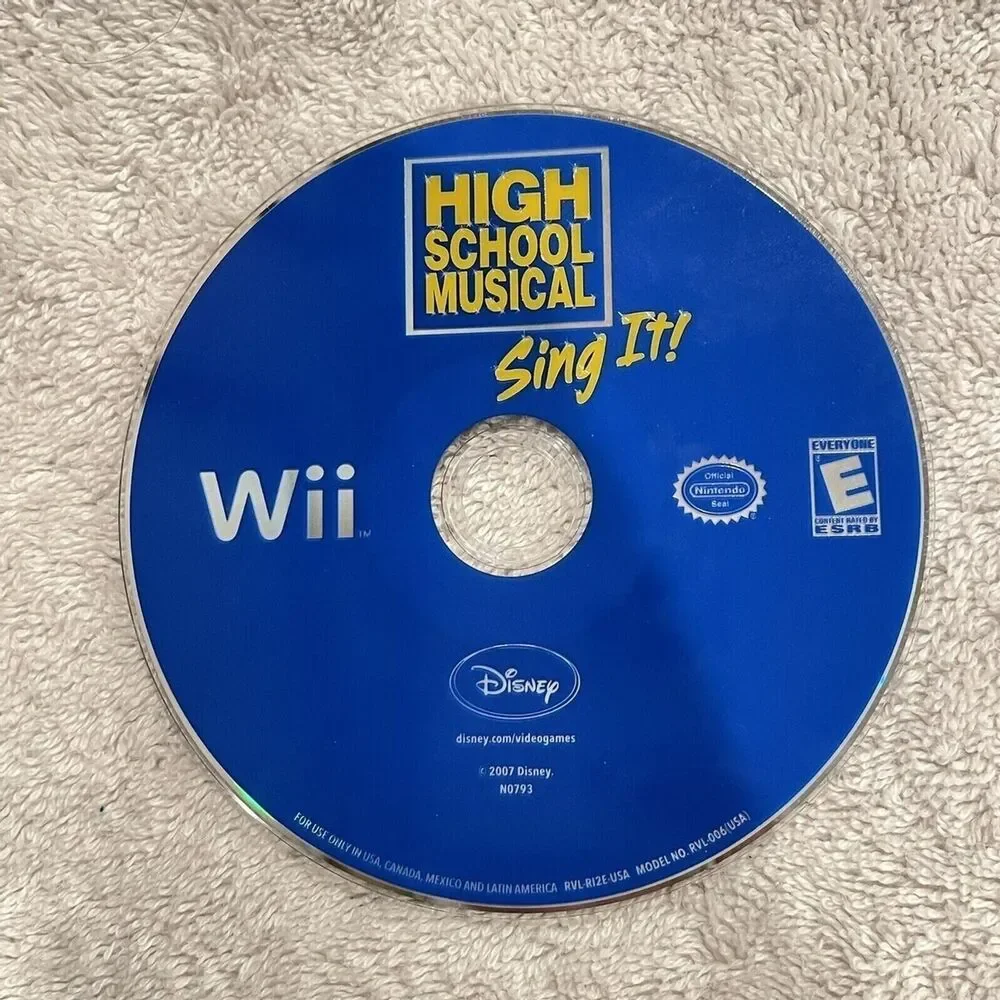 High School Musical: Sing It (Nintendo Wii, 2007) TESTED DISC ONLY Video Game